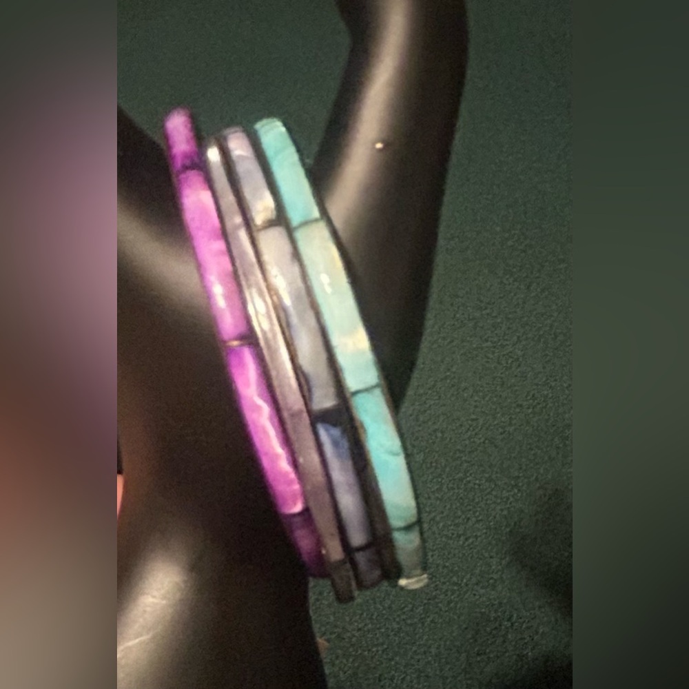 Elegant Unbranded Multicolor Vintage Bangle Set